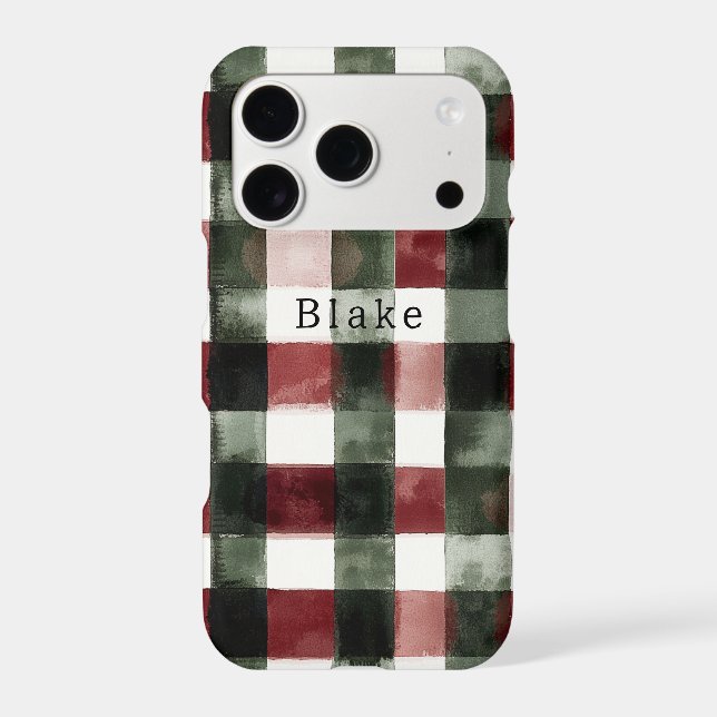 Red Green Stripes Birthday Case-Mate iPhone Case (Back)