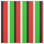 Red Green Stripes Pattern Design Fabric