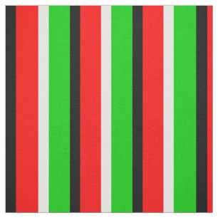 Red Green Stripes Pattern Design Fabric
