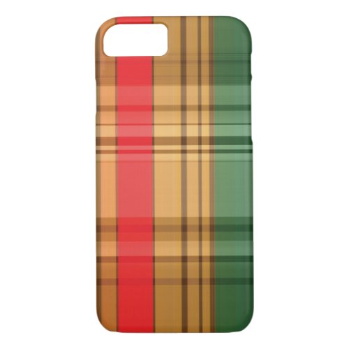 RedGreen Tartan iPhone 87 Case