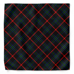 Red Green Traditional Tartan Pattern Plaid Style Bandana