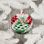 Red Green Vintage Faux Diamond Jewel Gem Initial
