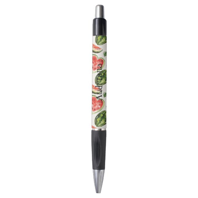 Red Green Watermelon Hearts  Pen (Front Vertical)