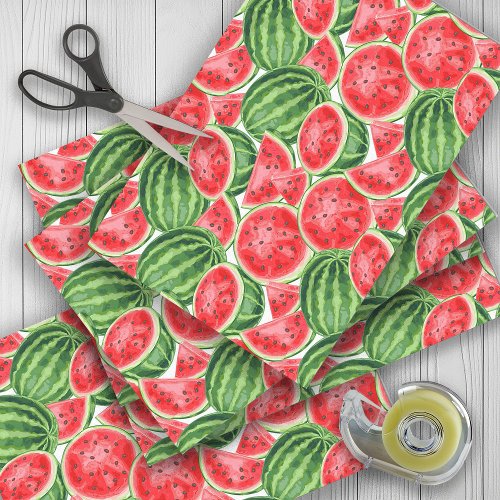 Red Green Watermelon Summer Picnic  Tissue Paper