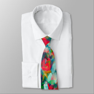 Red Green White Blue Yellow Abstraction Neck Tie