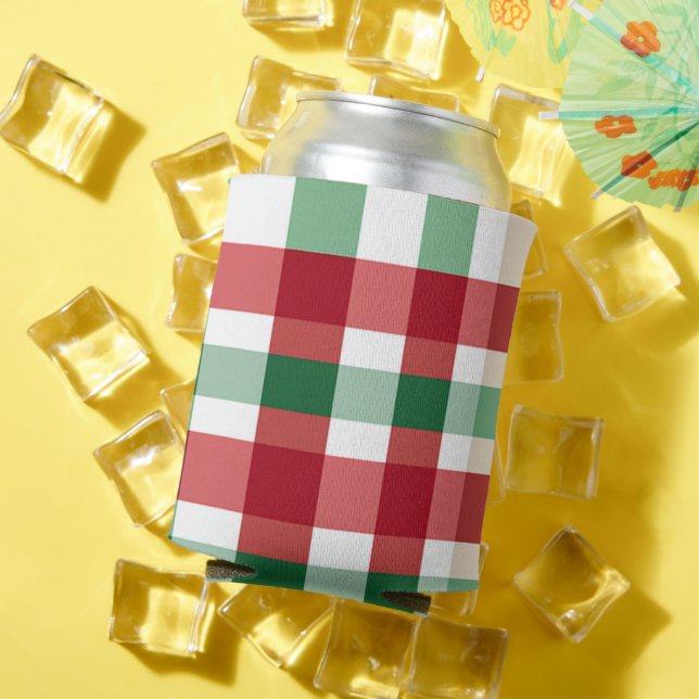 Red Green White Checkers Can Cooler (In Situ Summer)