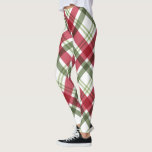 Red Green White Christmas Plaid Leggings<br><div class="desc">Bold and bright are these attractive plaid leggings for the Holiday Season and beyond! Christmas red,  green,  and white combine to make a festive statement. Graphic design courtesy of Huckleberry Hearts,  LLC - www.Huckleberry-Hearts.com.</div>