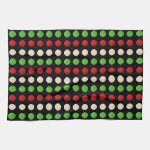 Red Green White Dots Towel