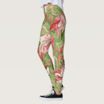 red green white holidays christmas candy pattern leggings