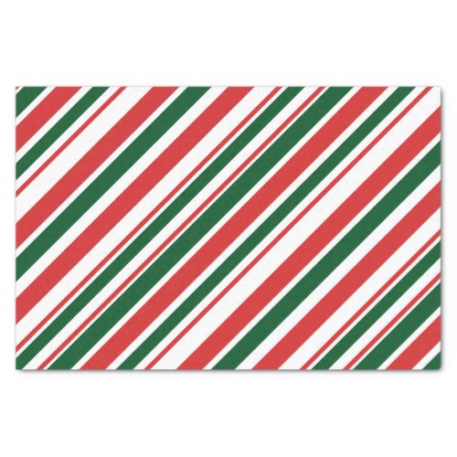 Red Green White Striped Tissue Paper