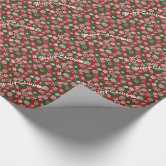 Red &amp; Green with snowflakes Christmas Gift wrap