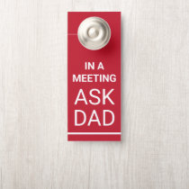 Red Green Work From Home Don't Disturb Door Hanger Red Green Work From Home Don't Disturb Door Hanger