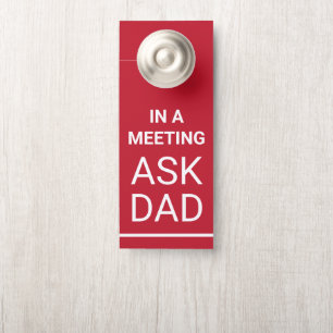 Red Green Work From Home Don't Disturb Door Hanger