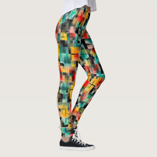 Red Green Yellow Black Leggings