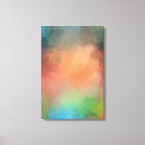 Red Green Yellow Blue Modern Colorful Abstract Art Canvas Print