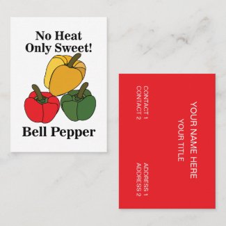 Red Green Yellow Capsicum Bell Pepper Funny Business Card