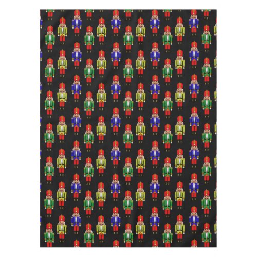 Red Green Yellow Nutcracker Tiled Pattern Tablecloth