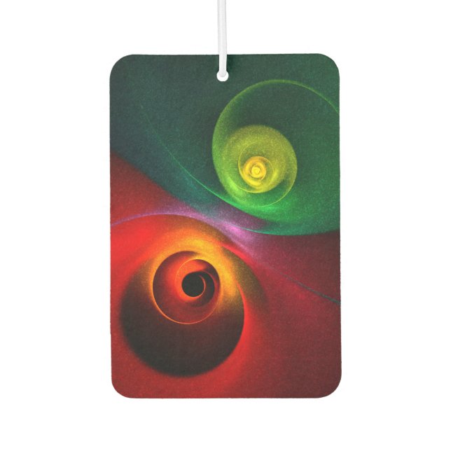 Red Green Yin Yang Modern Abstract Art Pattern #20 Air Freshener (Front)