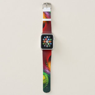 Red Green Yin Yang Modern Abstract Art Pattern #20 Apple Watch Band
