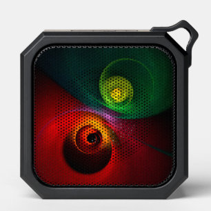 Red Green Yin Yang Modern Abstract Art Pattern #20 Bluetooth Speaker