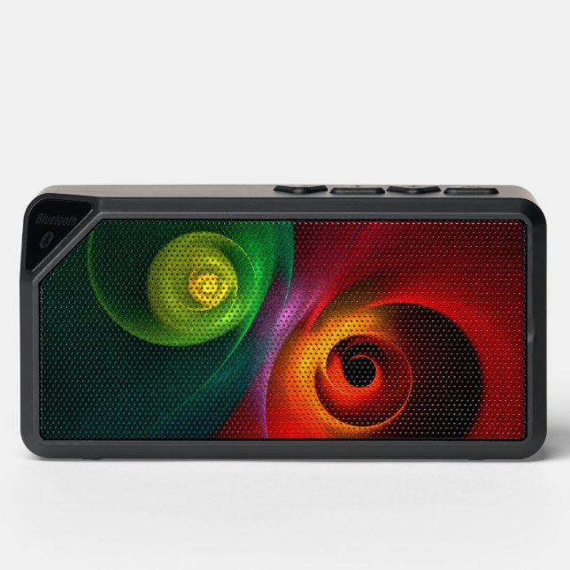 Red Green Yin Yang Modern Abstract Art Pattern #20 Bluetooth Speaker (Front)
