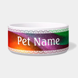 Red Green Yin Yang Modern Abstract Art Pattern #20 Bowl