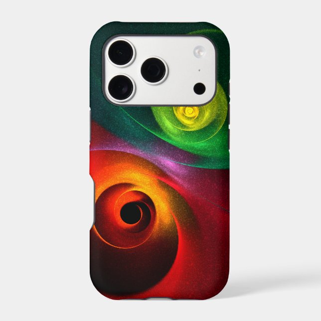 Red Green Yin Yang Modern Abstract Art Pattern #20 Case-Mate iPhone Case (Back)
