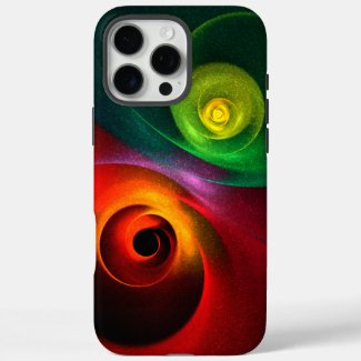 Red Green Yin Yang Modern Abstract Art Pattern #20