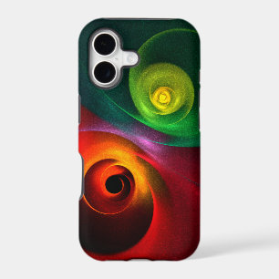 Red Green Yin Yang Modern Abstract Art Pattern #20 iPhone 17 Case