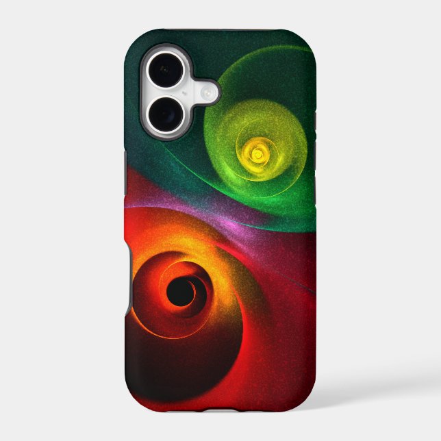 Red Green Yin Yang Modern Abstract Art Pattern #20 Case-Mate iPhone Case (Back)