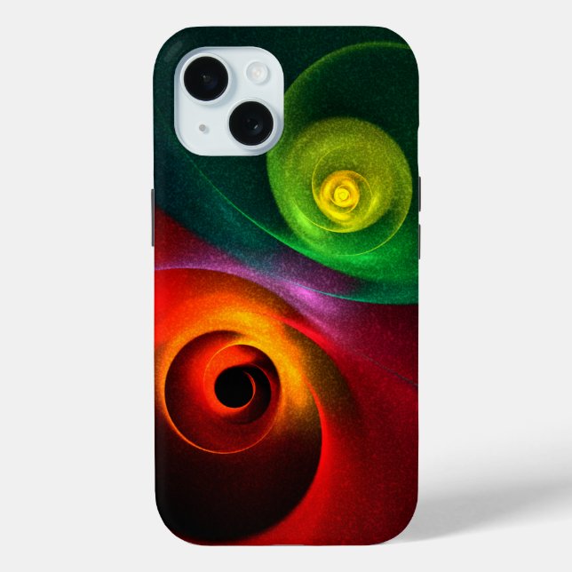 Red Green Yin Yang Modern Abstract Art Pattern #20 Case-Mate iPhone Case (Back)