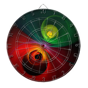 Red Green Yin Yang Modern Abstract Art Pattern #20 Dart Board