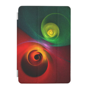 Red Green Yin Yang Modern Abstract Art Pattern #20 iPad Mini Cover