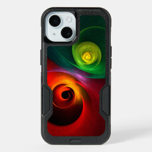 Red Green Yin Yang Modern Abstract Art Pattern #20 iPhone 15 Case