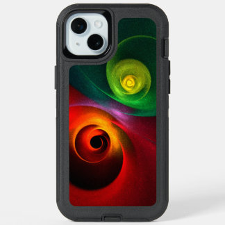 Red Green Yin Yang Modern Abstract Art Pattern #20 iPhone 15 Plus Case