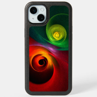 Red Green Yin Yang Modern Abstract Art Pattern #20 iPhone 15 Plus Case