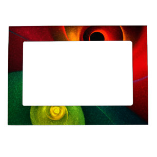 Red Green Yin Yang Modern Abstract Art Pattern #20 Magnetic Frame