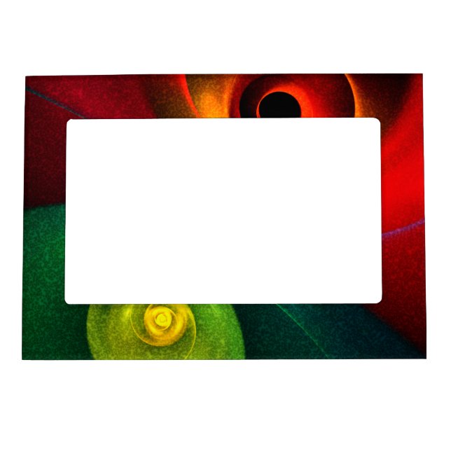 Red Green Yin Yang Modern Abstract Art Pattern #20 Magnetic Frame (Front)
