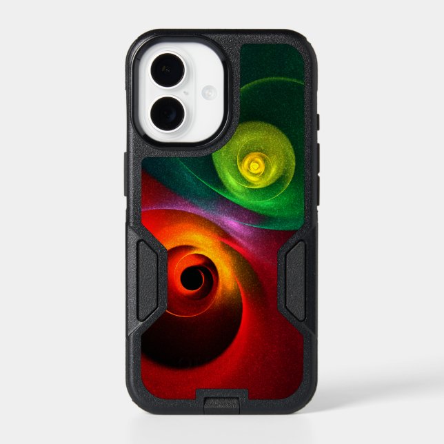 Red Green Yin Yang Modern Abstract Art Pattern #20 Otterbox iPhone Case (Back)