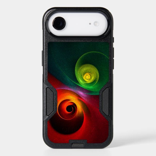Red Green Yin Yang Modern Abstract Art Pattern #20 Otterbox iPhone Case (Back)