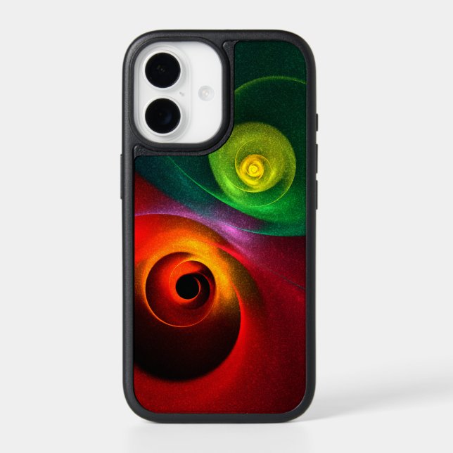 Red Green Yin Yang Modern Abstract Art Pattern #20 Otterbox iPhone Case (Back)