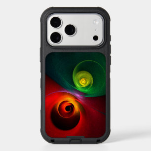 Red Green Yin Yang Modern Abstract Art Pattern #20 iPhone 17 Pro Max Case