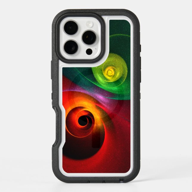 Red Green Yin Yang Modern Abstract Art Pattern #20 Otterbox iPhone Case (Back)