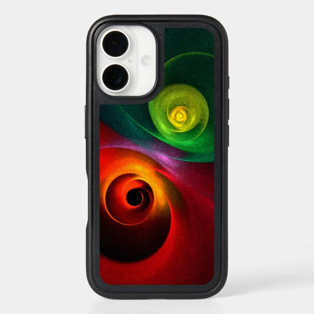 Red Green Yin Yang Modern Abstract Art Pattern #20 Otterbox iPhone Case (Back)