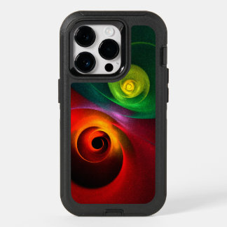 Red Green Yin Yang Modern Abstract Art Pattern #20 OtterBox iPhone 14 Pro Case