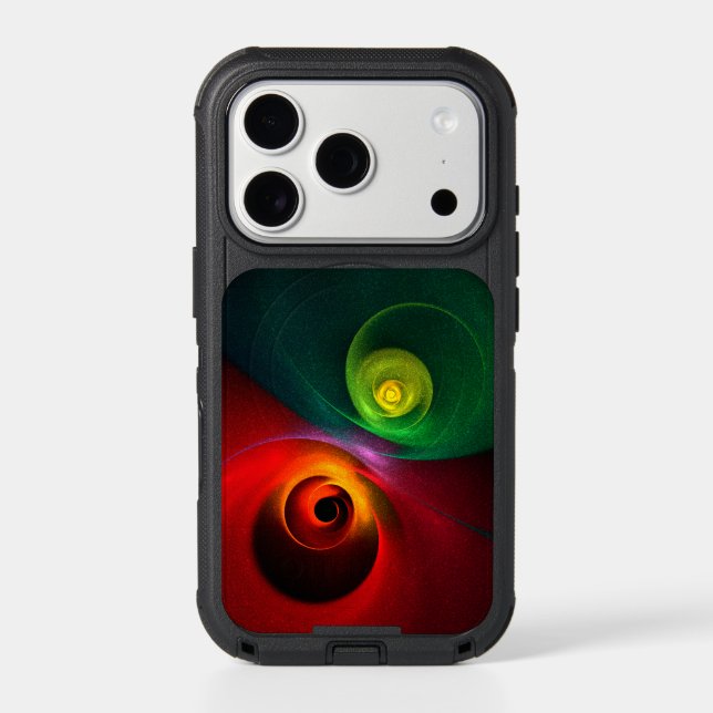 Red Green Yin Yang Modern Abstract Art Pattern #20 Otterbox iPhone Case (Back)