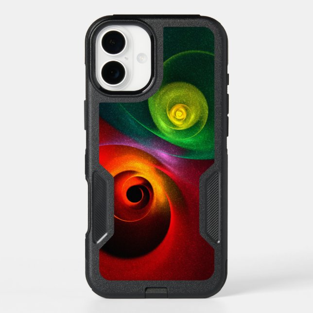 Red Green Yin Yang Modern Abstract Art Pattern #20 Otterbox iPhone Case (Back)