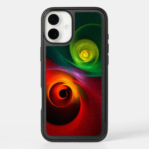 Red Green Yin Yang Modern Abstract Art Pattern #20 iPhone 16 Plus Case