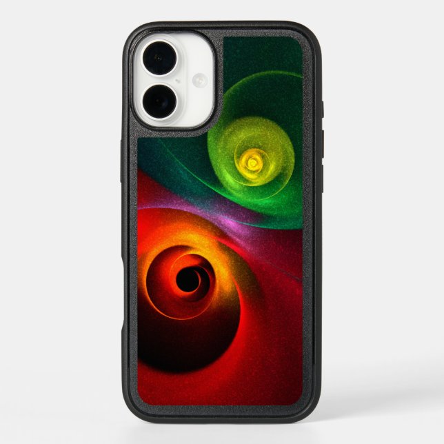 Red Green Yin Yang Modern Abstract Art Pattern #20 Otterbox iPhone Case (Back)