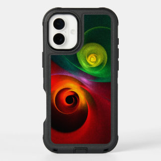 Red Green Yin Yang Modern Abstract Art Pattern #20 iPhone 16 Plus Case